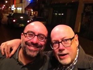 MHS and Parisian bookseller extraordinaire, Sebastian Wespiser are drunk.
