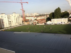 Amateur teams battle at Stade Lenine in Ivry-sur-Seine