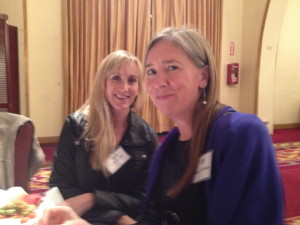 Jamie Quatro and Margaret Wrinkle in the greenroom